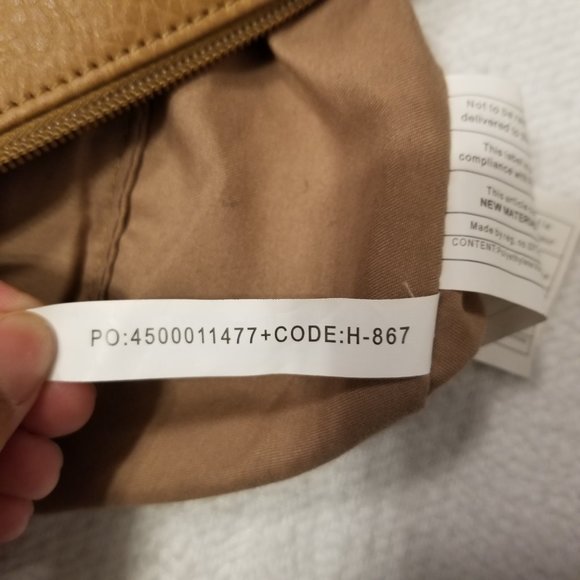 Tan Slouchy Hobo Crossbody Side Bag with Adjustable Straps - Picture 11 of 13